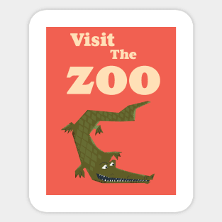visit the zoo alligator Sticker